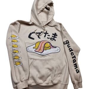 Sanrio Gudetama Hoodie Men Small Women Medium Sweatshirt Anime Kawaii Lazy Egg